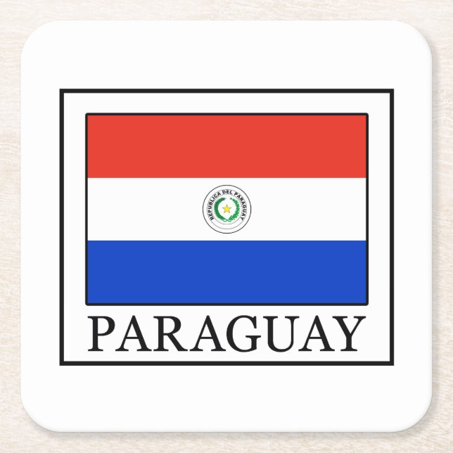 Paraguay Underlägg Papper Kvadrat (Framsidan)