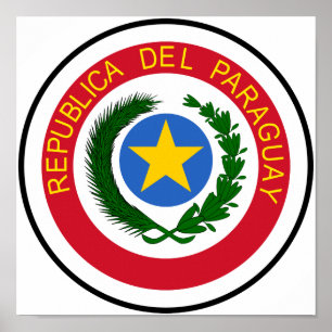 Paraguay vapensköld poster