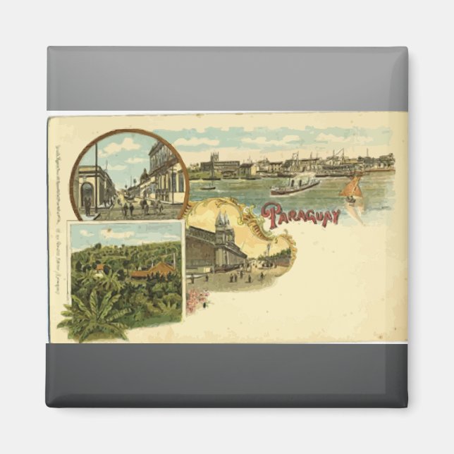 Paraguay, Vintage Magnet (Framsidan)