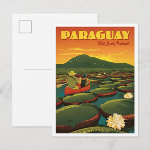 Paraguay Vintage Resor Vykort