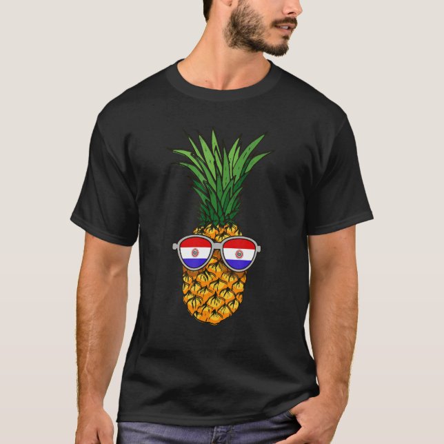 Paraguayanananas paraguay Flagga Sunglass Summ T Shirt (Framsida)