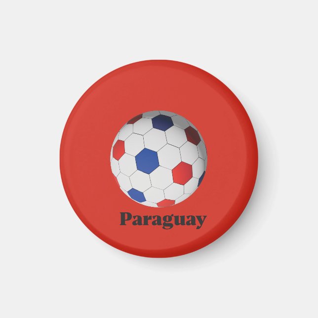 Paraguayansk fotboll magnet (Framsidan)