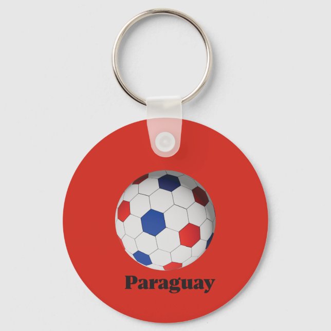 Paraguayansk fotboll nyckelring (Framsida)