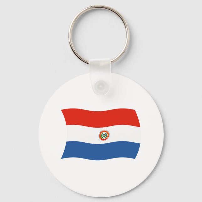 Paraguayansk Nyckelring med Flagga (Framsida)