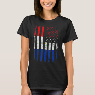 Paraguayanska amerikanska Flagga Paraguayan Roots T Shirt