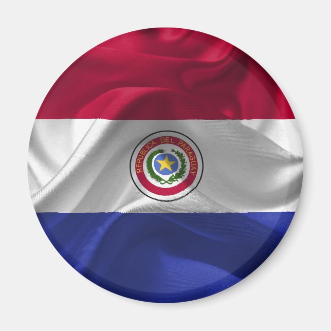Paraguayanska flagga magnet (Framsidan)