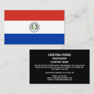 Paraguayanska Flagga, Paraguay-Flagga Visitkort