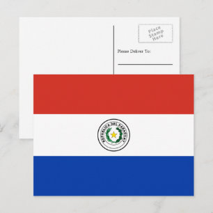 Paraguayanska Flagga, Paraguay-Flagga Vykort