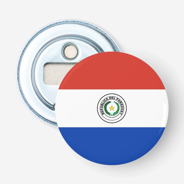 Paraguayanska flaggan flasköppnare (Framsidan)