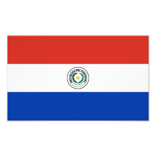 Paraguayanska flaggan fototryck