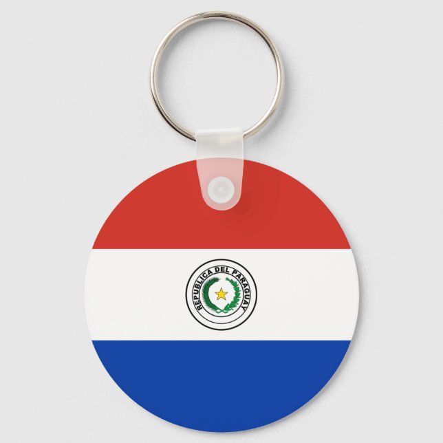 Paraguayanska flaggan nyckelring (Framsida)