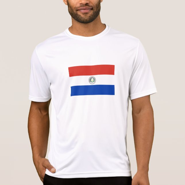 Paraguayanska flaggan t shirt (Framsida)