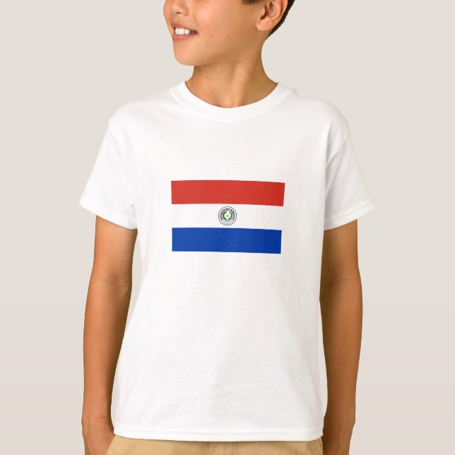 Paraguays flagga t shirt (Framsida)
