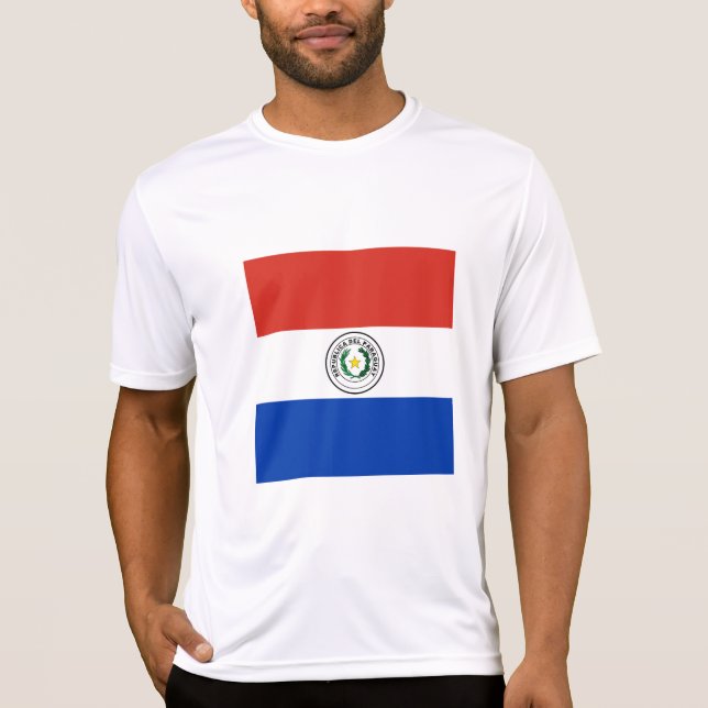 Paraguays flagga t shirt (Framsida)