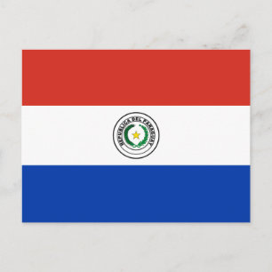 Paraguays flagga vykort