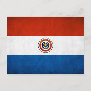 Paraguays nationalflagga vykort