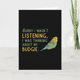 Parakeet Älskare om min Budgie Budgerigar Budgie Kort
