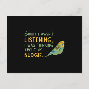 Parakeet Älskare om min Budgie Budgerigar Budgie Vykort