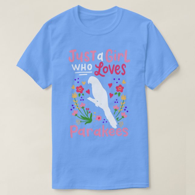 Parakeet Budgie Birds Bird Älskare T Shirt (Design framsida)