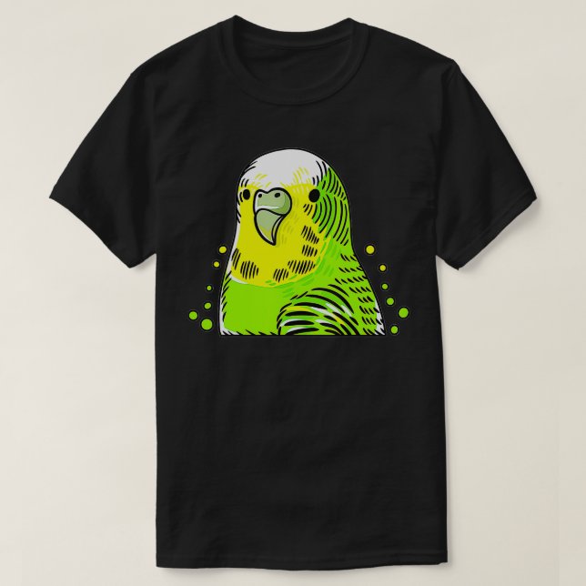 Parakeet Budgie Birds  T Shirt (Design framsida)