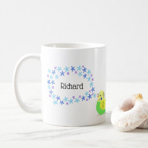 Parakeet Budgie Budgerigar Bird älskare eget namn Kaffemugg