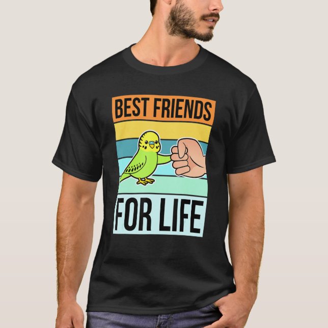 Parakeet Budgie Items Bird Budgerigar Parrot T Shirt (Framsida)