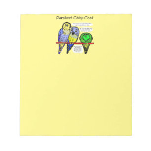 Parakeet Chirp-Chatta Notera Anteckningsblock