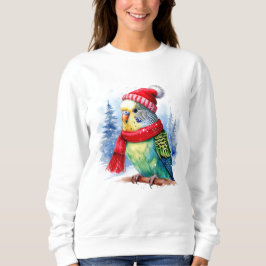 Parakeet i Hat och Scarf Perched på Gren T Shirt