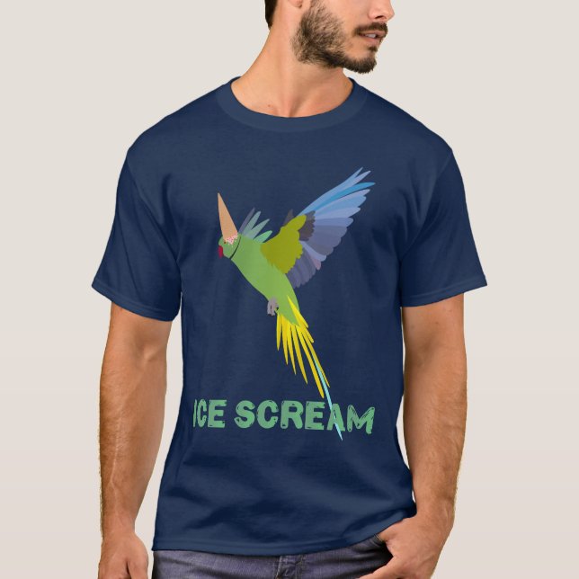 Parakeet "Ice scream" T Shirt (Framsida)
