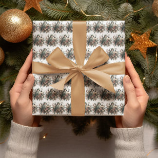 Parakeet Lanterns jul Presentpapper