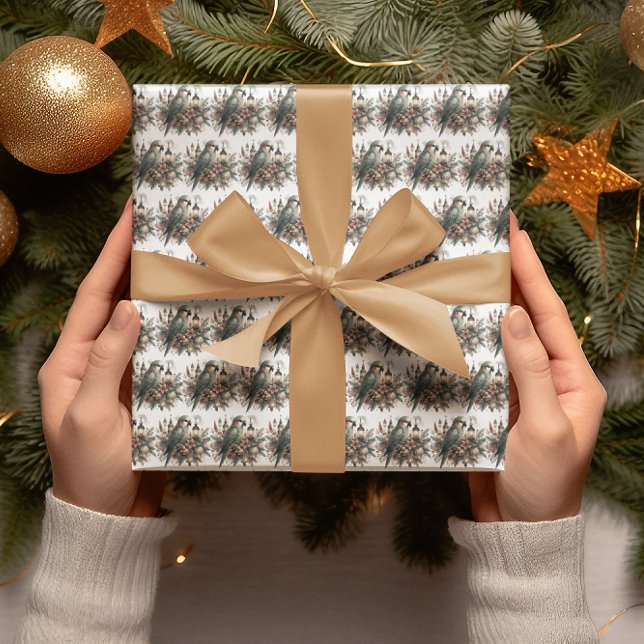 Parakeet Lanterns jul Presentpapper (Skapare uppladdad)