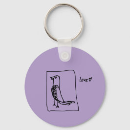 parakeet-nyckelkedja nyckelring