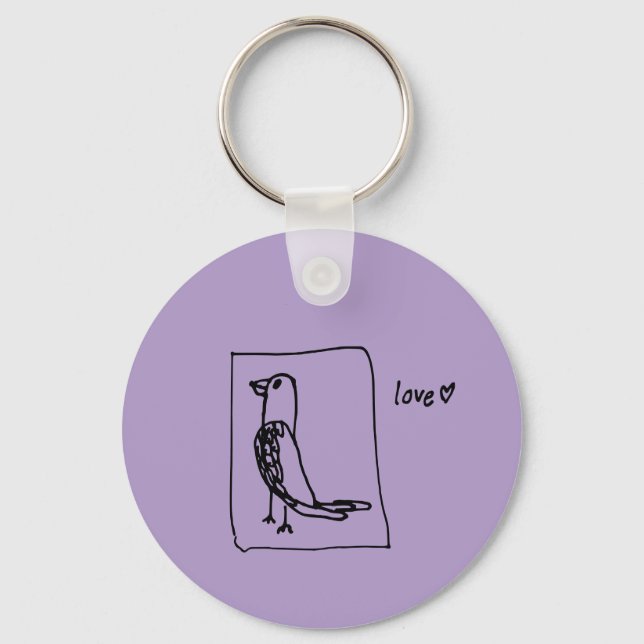 parakeet-nyckelkedja nyckelring (Framsida)