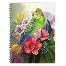Parakeet och Flowers bärbara dator