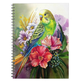 Parakeet och Flowers bärbara dator Anteckningsbok