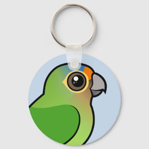 Parakeet på orange nyckelring