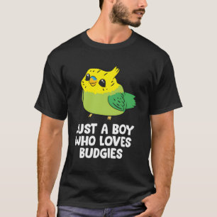 Parakeet Pet Son är bara en pojke som Kärlek Budgi T Shirt