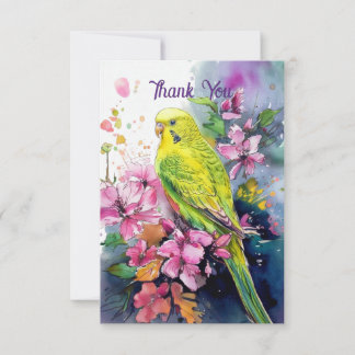 Parakeet Tackkort Card Tack Kort