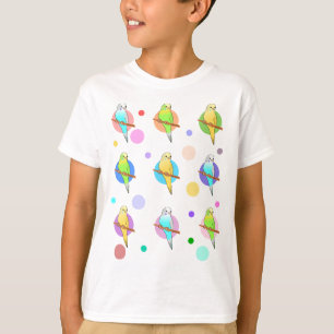 Parakiter & polka dotsmönster tee