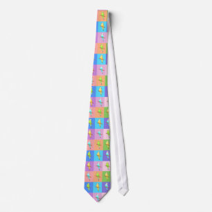 Parakiterregnbågerektanglar Slips