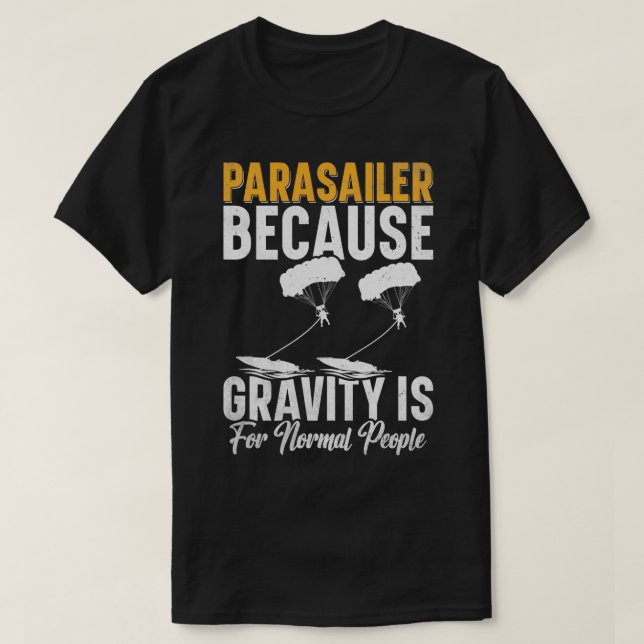 Paraktion är Parasailer Leksak Fallskärm Parasaili T Shirt (Design framsida)