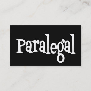 Paralegal Black and White Affärskort Visitkort