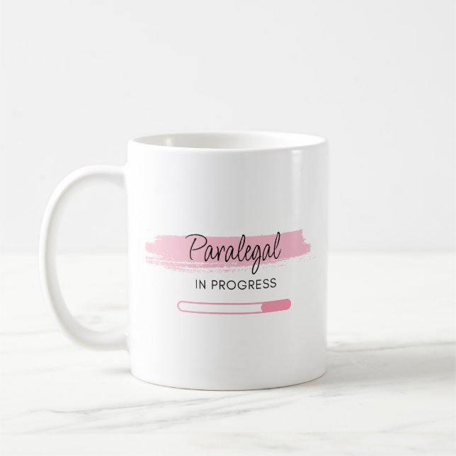 Paralegal Brushstroke Heart Personlig Namn Kaffemugg (Vänster)