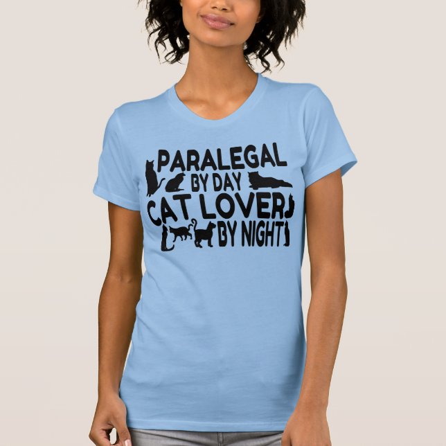 Paralegal Cat Lover Tee Shirt (Framsida)