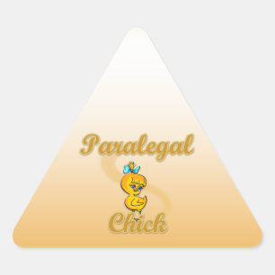Paralegal Chick Triangelformat Klistermärke