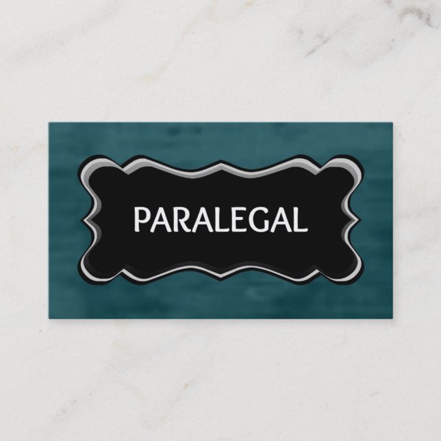 Paralegal Elegant Namn Plate Visitkort (Framsida)
