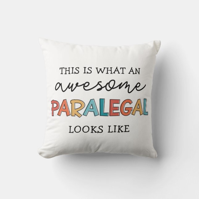 Paralegal Fantastisk Legal Assistant Funny Kudde (Framsida)
