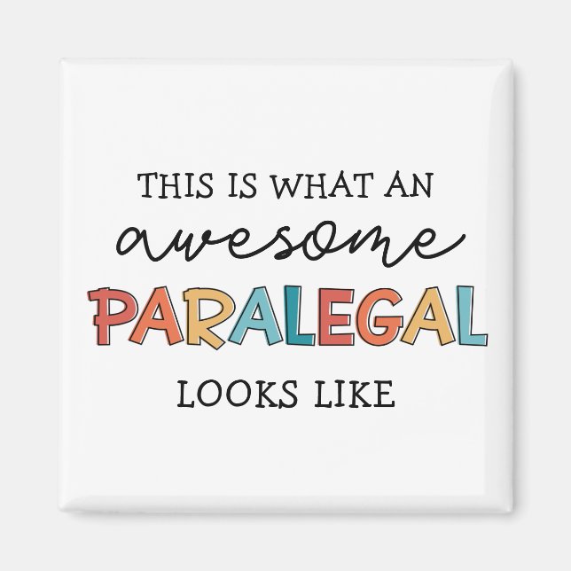 Paralegal Fantastisk Legal Assistant Funny Magnet (Framsidan)