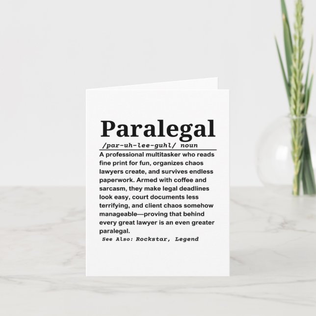 Paralegal Kort (Framsida)