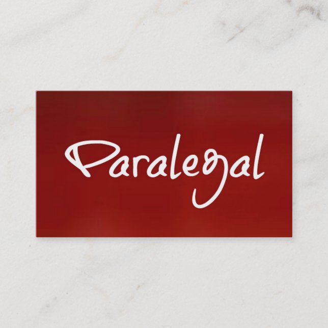 Paralegal Red Affärskort Visitkort (Framsida)